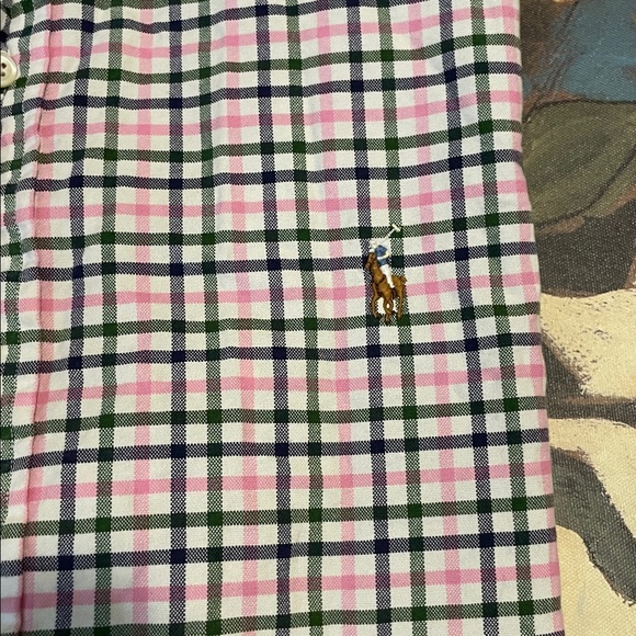 Polo Pink,White,Green, and Blue Long sleeve Button Down - Picture 2 of 5